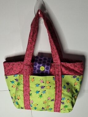 Ladybug And Beetle Colorful Snap Close Multi Pocket Homemade Bag